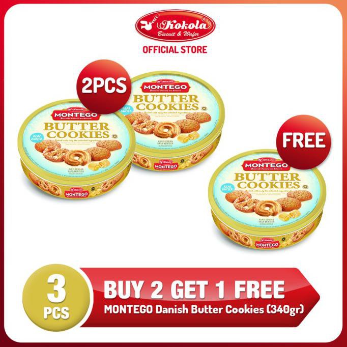 

TERBARU BELI 2 GRATIS 1 KOKOLA MONTEGO DANISH BUTTER COOKIES 340GR