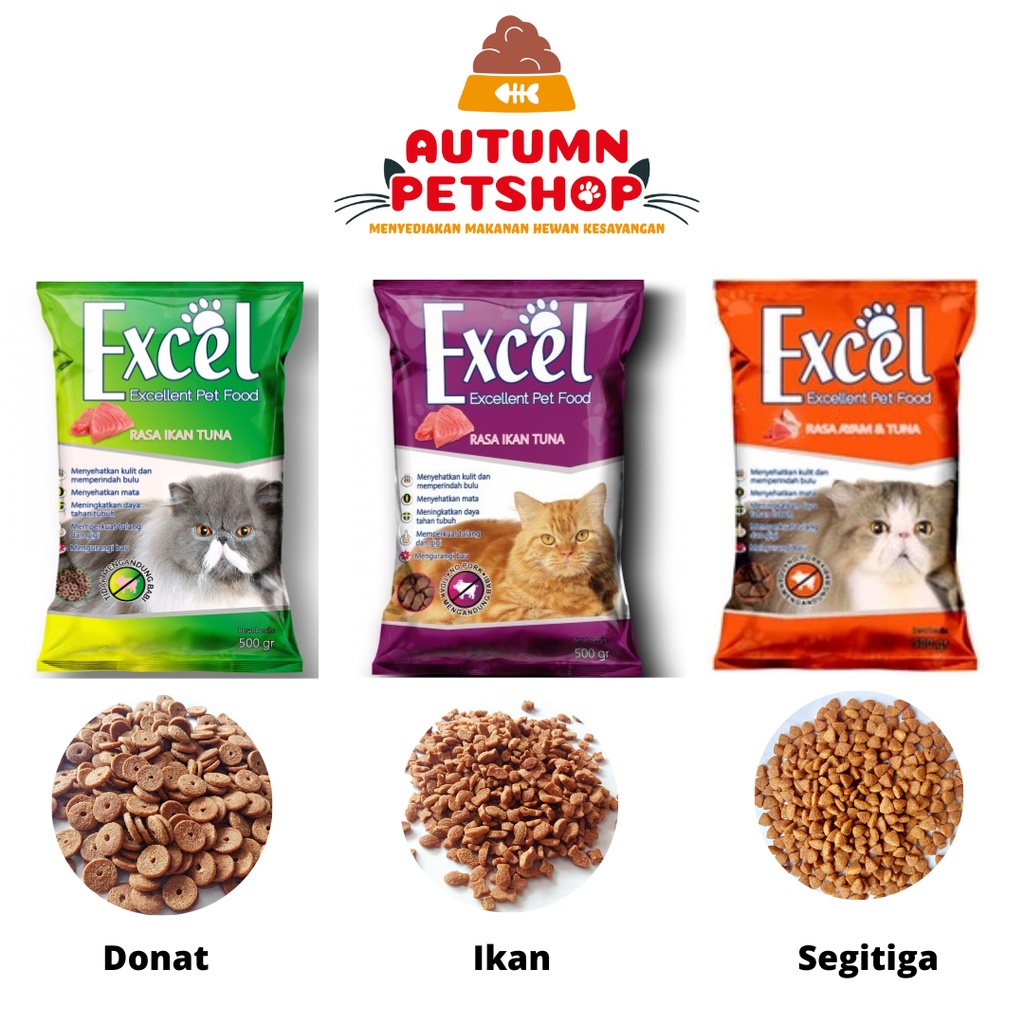 Jual Promo Excel Excellent Cat Food 500 Gram Makanan Kucing Shopee