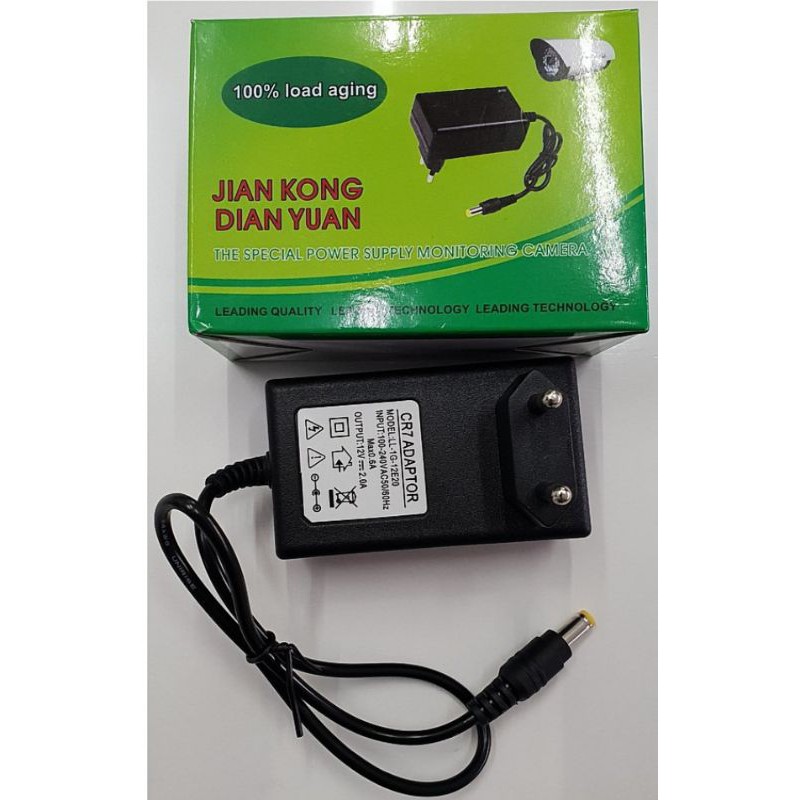 Adaptor 12V 2 Ampere +Lampu Led