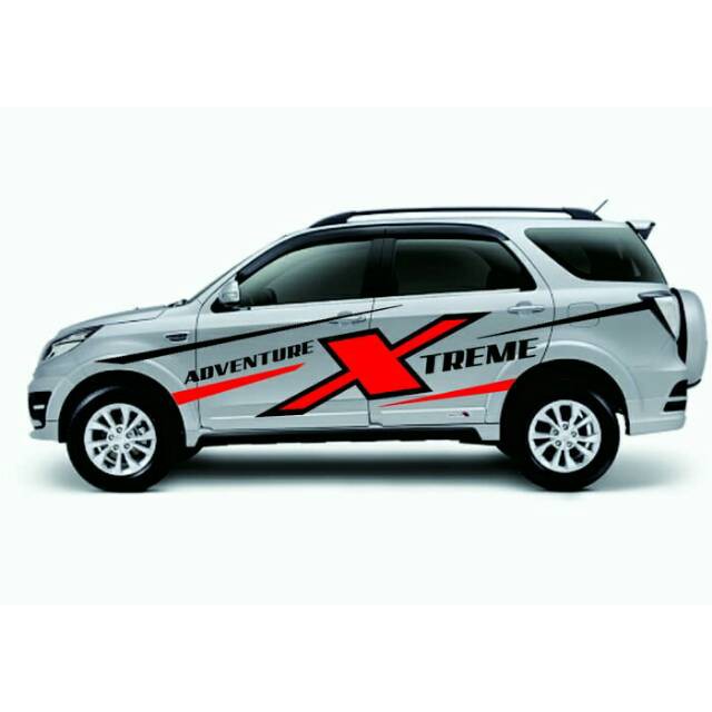 cutting sticker mobil terios rush xpander avanza veloz stiker adventure xtreme striping mobil keren