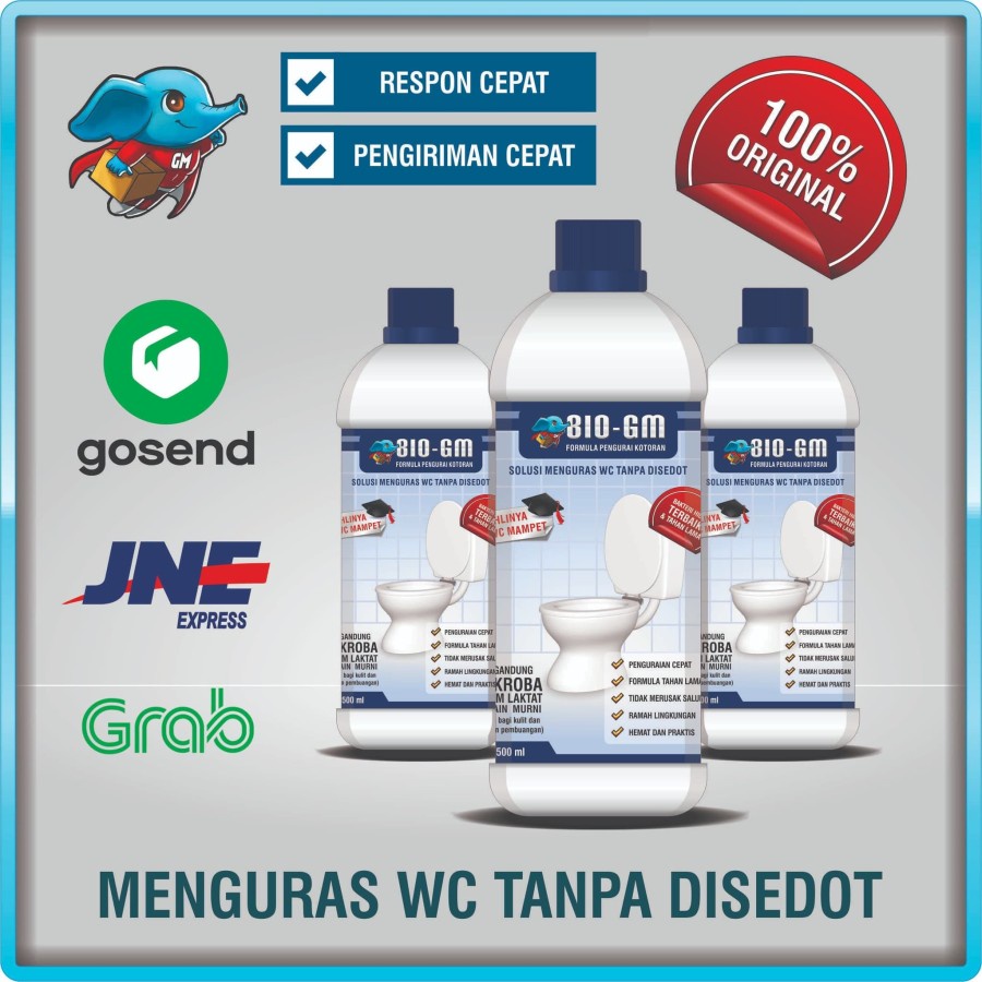BIO GM CAIRAN PENGURAS WC MAMPET / PENUH TANPA SEDOT - 500mL