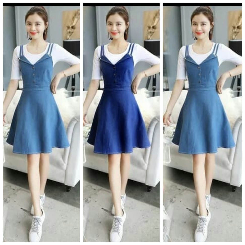 Dress Anak Remaja Rosy denim Ro Baju Dress Modis Casual