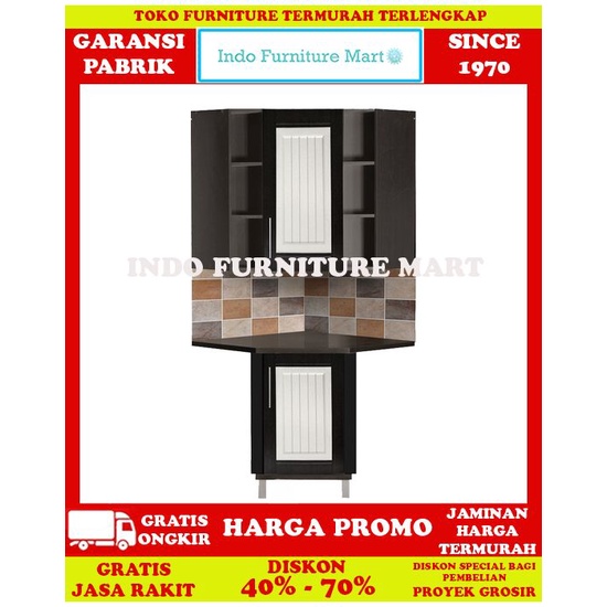 Kitchen Set Lemari Dapur Atas  Big Panel Sudut Ksa 5150 Royal