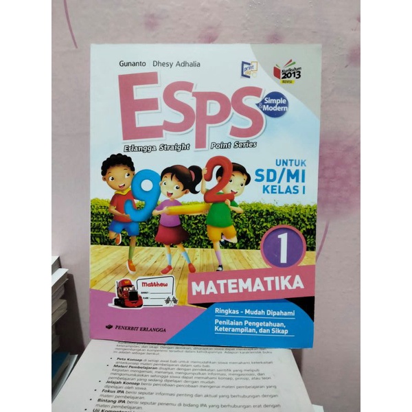 BUKU ESPS MATEMATIKA KELAS 1 SD/I SD ERLANGGA REVISI