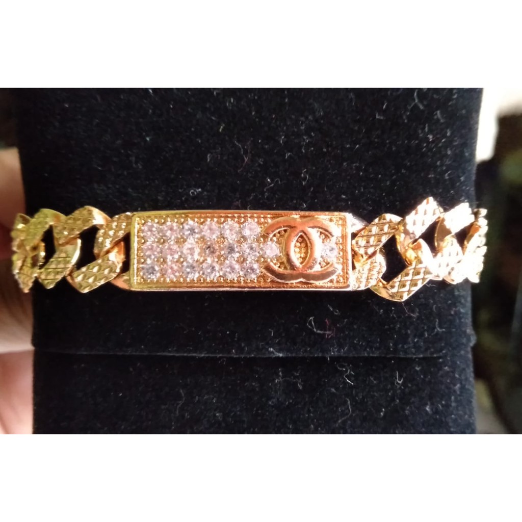 Gelang Tangan titanium Anti Karat /Gelang Tangan Wanita / Gelang Rantai Wanita Titanium