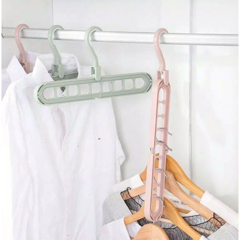 Magic Folding Hanger Gantungan Baju Instan Jemuran Baju