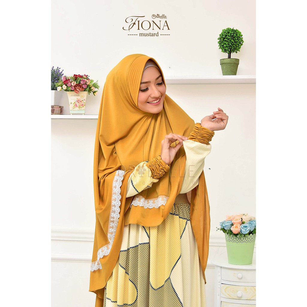 GAMIS SYARI / DRESS SYARI / SETELAN GAMIS + KHIMAR - FIONA