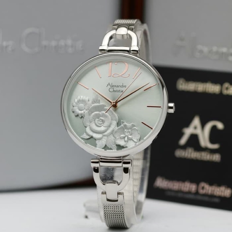 Jam Tangan Wanita Alexandre Christie Original AC 2793 Full Silver