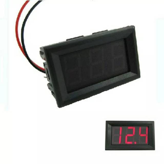 Voltmeter volt digital volt DC pakai frame