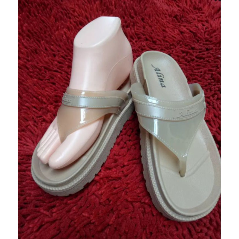 sandal jepit alina/Sandal Wanita Jepit Jelly ALINA