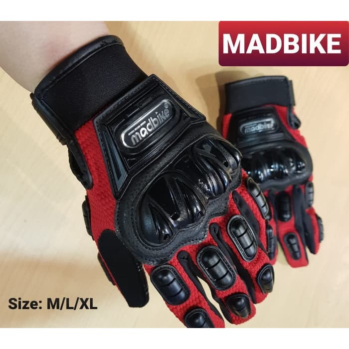 Original Gloves  Sarung Tangan MADBIKE Protector Glove Kevlar PVC Keras High Quality Extra Hard