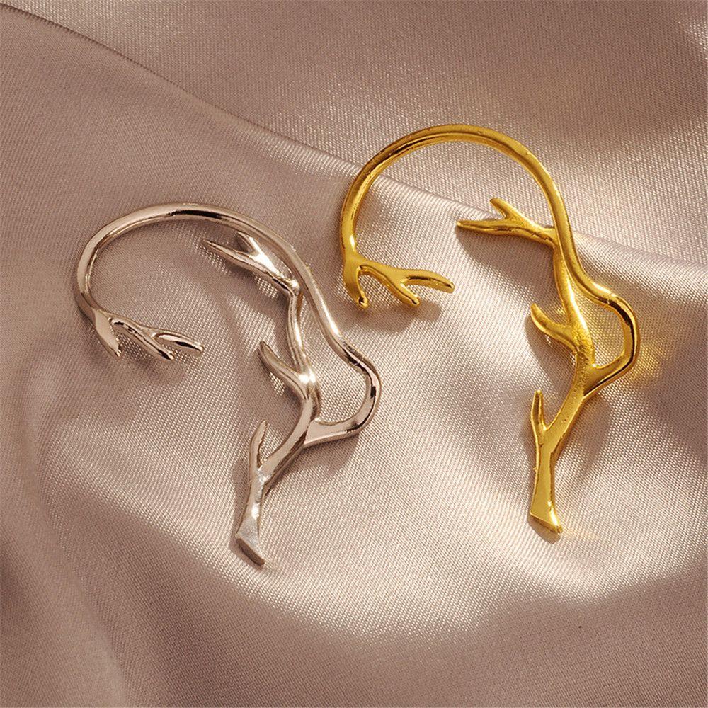 Preva Butterfly Ear Cuff Perhiasan Manset Telinga Fashion Geometris Tanpa Tindik Fake Piercing