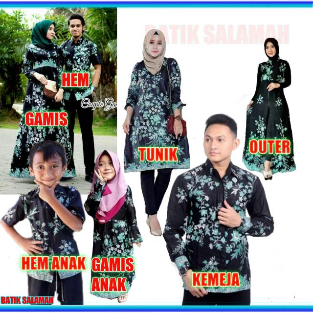 FLASH SALE BATIK COUPLE KELUARGA/BAJU KAPEL MURAH/KEMEJA BATIK AYAH ANAK