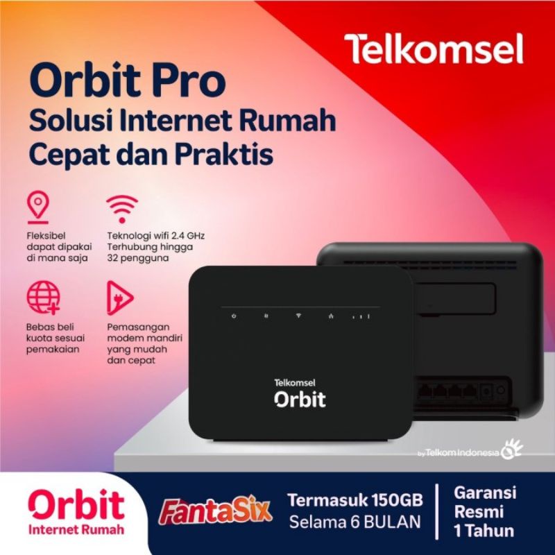 Telkomsel orbit Pro modem Wifi 4G high speed 300mbps Free Kuota 150GB Unlock Garansi Resmi