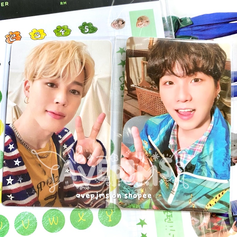 [ ready stock ] bts jimin & suga official rpc deco kit random photocard + deco film [ yoongi pc seal