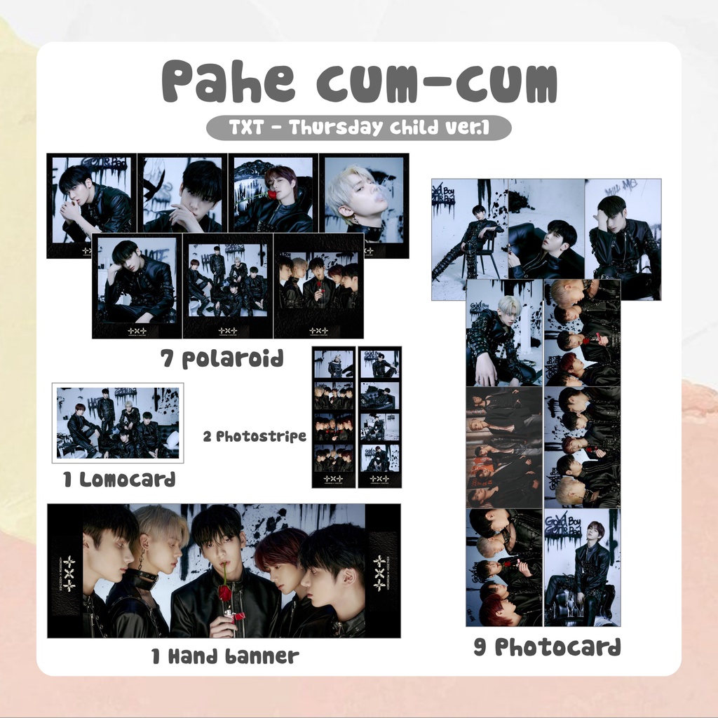 Pahe TXT Photocard Lomocard bunflag temptation frezee