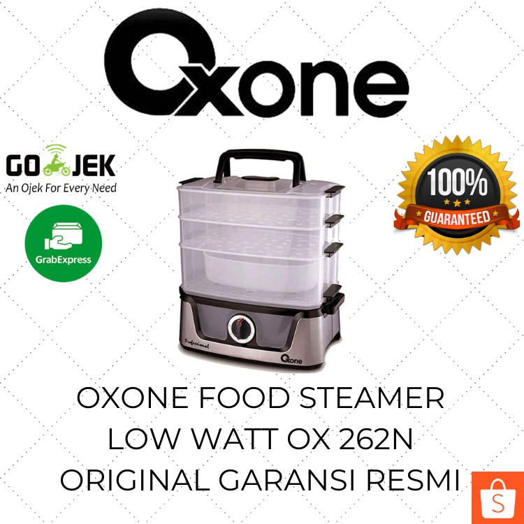 Oxone Food Steamer 3 Susun OX 262 / Kukusan Stainless Listrik Low Watt / Penghangat Makanan Elektrik
