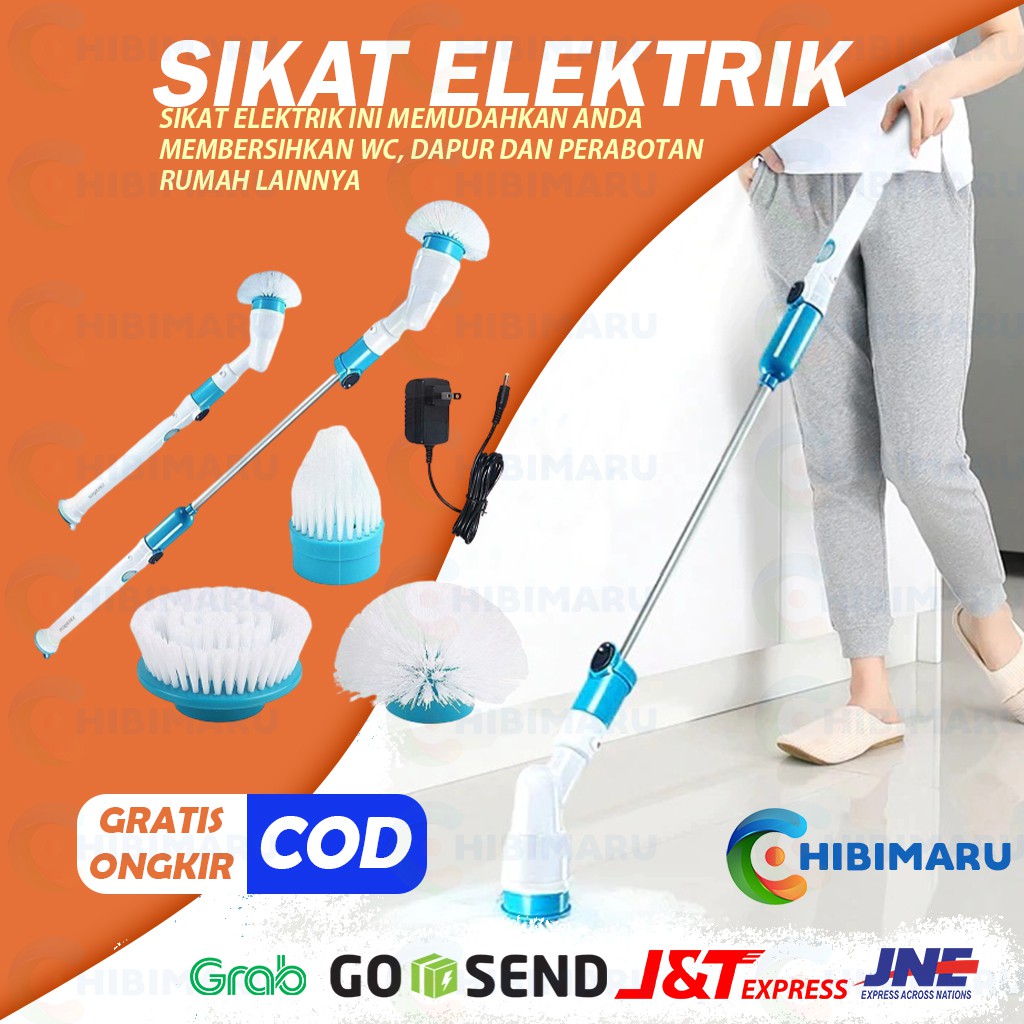 Sikat Wc Pembersih Kamar Mandi Toilet Elektrik Tools Set Warna Biru