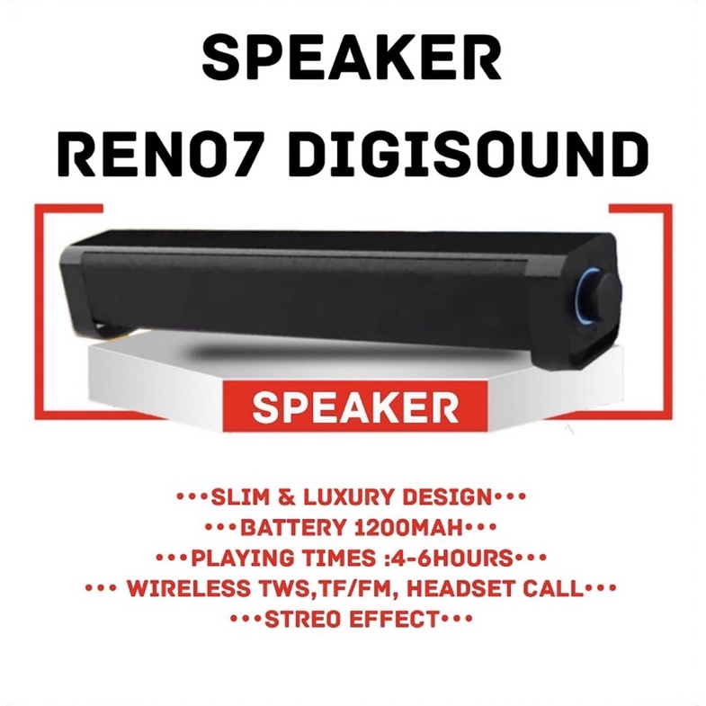 Speaker Reno7 DigiSound Bluetooth Soundbar