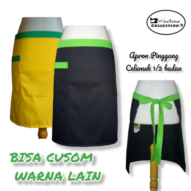 Celemek Apron setengah Badan,helf apron,celemek pinggang,celemek waitres,celemek dapur,celemek masak