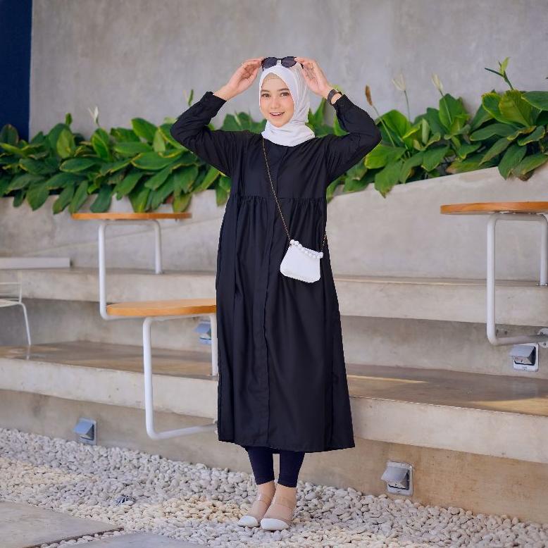 Naeema Midi Dress / Bahan Toyobo / By Naka Molo / Tunik Terbaru