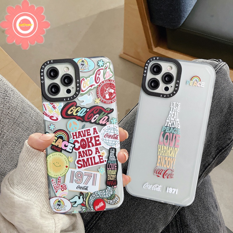 Soft Case Desain Coca Cola Untuk iPhone 6 6s 7 8 Plus X XS Max 11 12 13 Pro Max XR