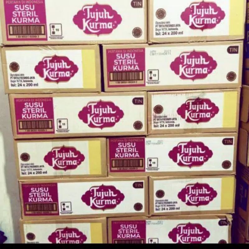 susu tujuh kurma susu steril tujuh kurma 200ml [24pcs]