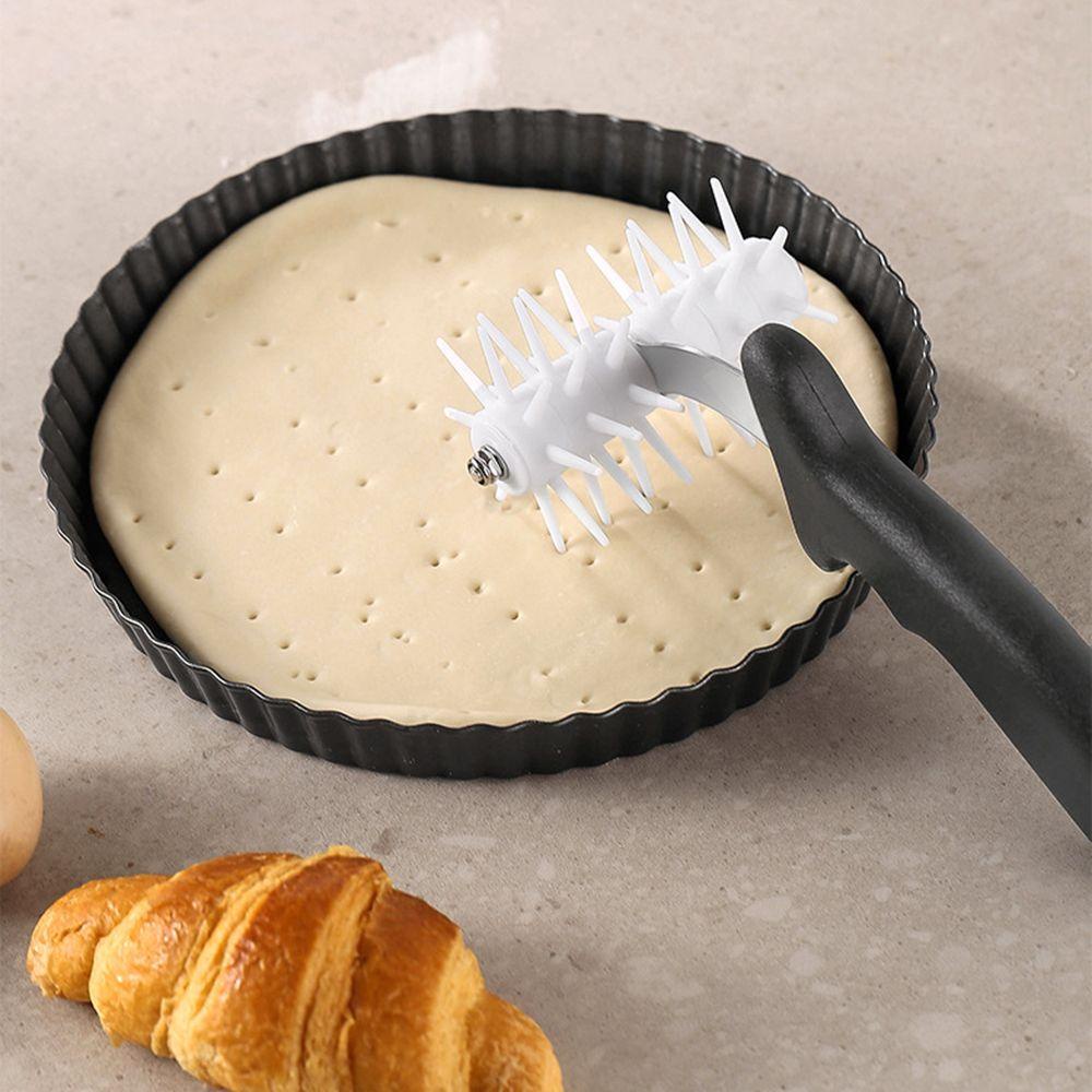 Top Pizza Rolling Pin Anti Lengket Biskuit Pie Hole Puncher Embos Roller Pin