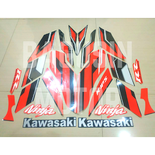 Striping List Body Ninja RR New SE Spesial Edition 2015 Hitam Orange Oren