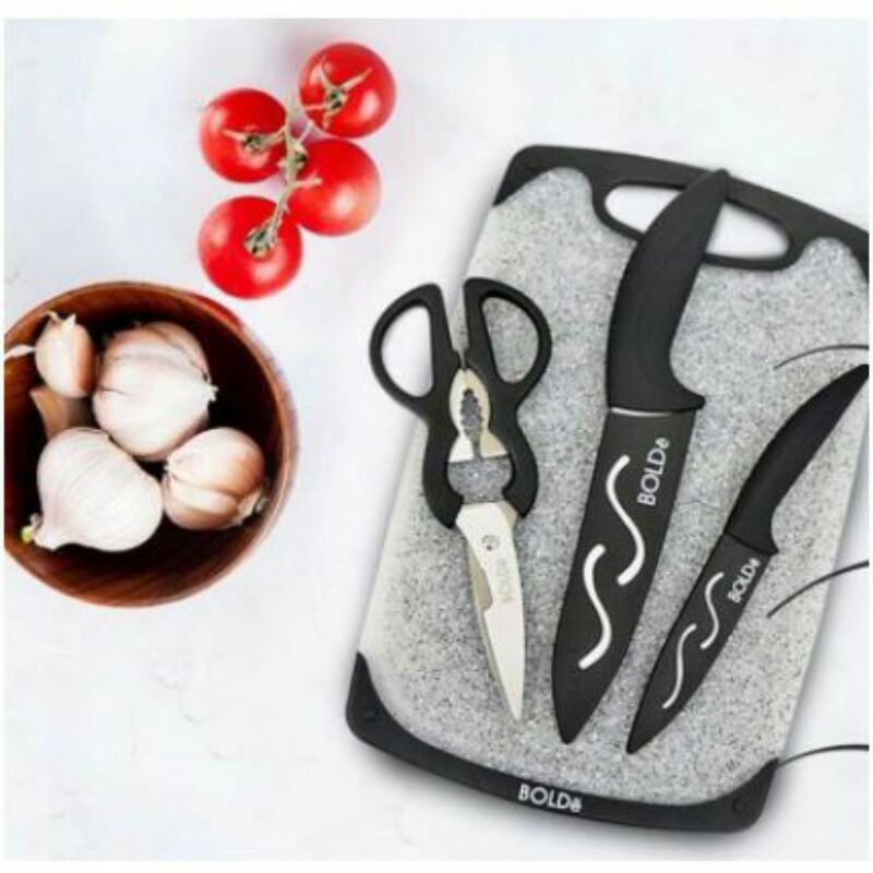 Bolde Pisau Set Talenan Keramik / Super UTENSILE Ceramic Cutting Board Set
