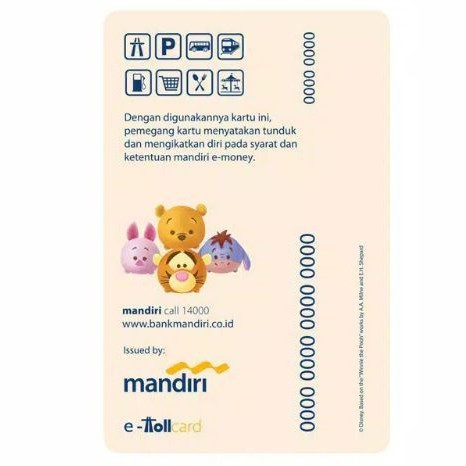 eMoney Card Disney Seri TSUM - TSUM - WINNIE THE POOH ORI /Like eTOLL Tapcash Flazz or Brizzi