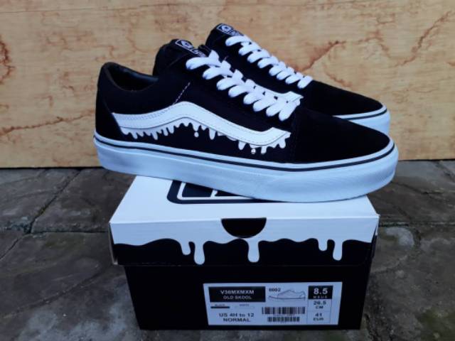 VANS OLD SKOOL MEGICALMOSH MISFIT BLACK WHITE PREMIUM BNIB MADE IN CHINA Waffle ICC