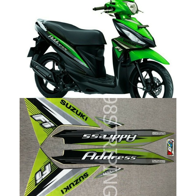 STRIPING SUZUKI ADDRESS HIJAU 2015 STIKER LIS R