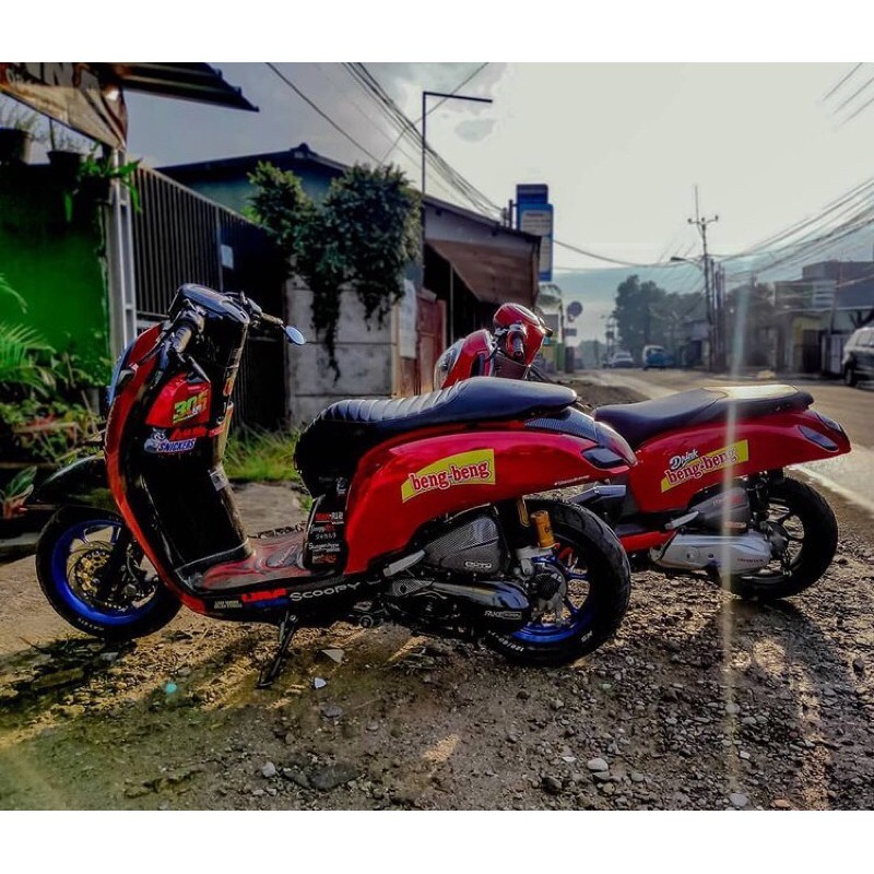 Cutting stiker - Stiker scoopy beng beng viral murah stiker scoopy nmax aerox beat vario