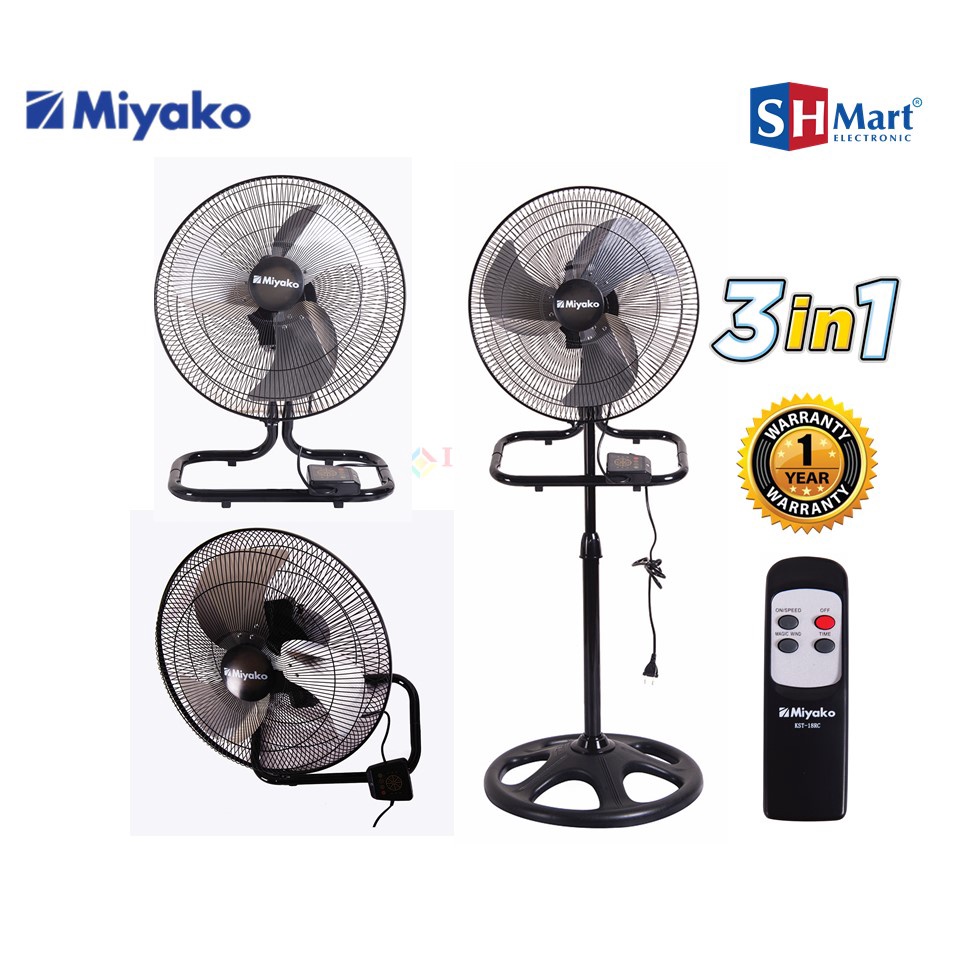 MIYAKO KIPAS ANGIN STAND FAN KST 18RC / KST18RC / KST-18 BESI WITH REMOTE CONTROL 18 INCH (MEDAN)