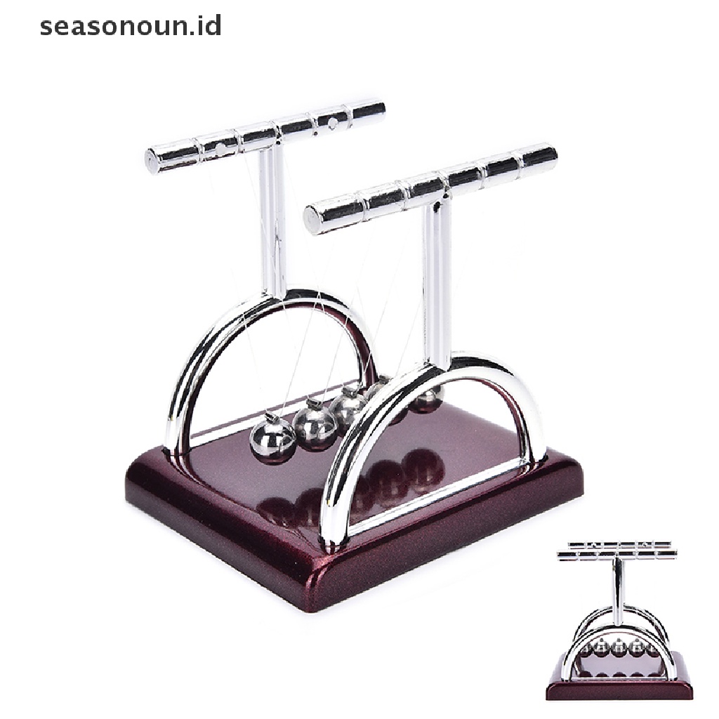 (seasonoun) Newton 's Cradle Balance Ball Bahan Baja Untuk Edukasi Sains Fisika