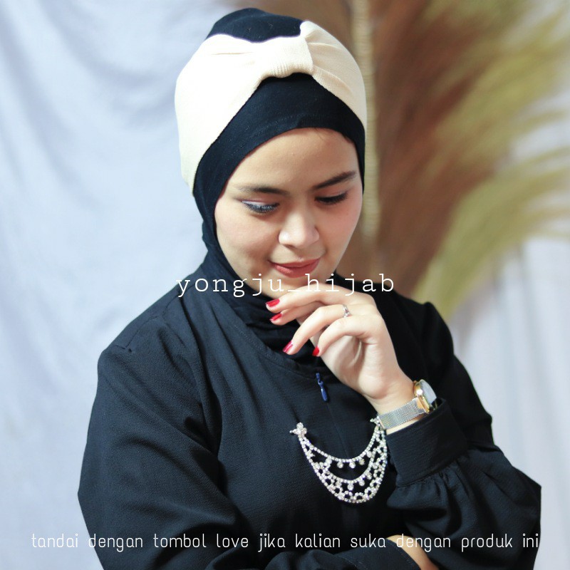 ciput rajut bandana polos  1 warna ciput bando rajut nyaman ciput turban terbaru