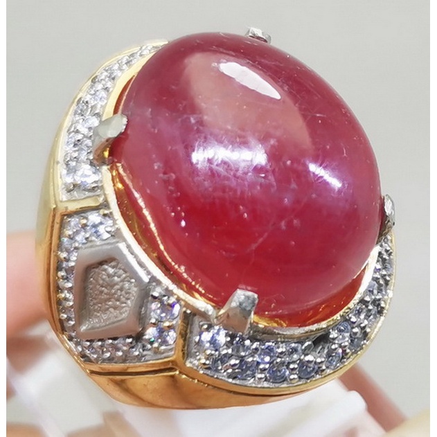 Cincin Batu Permata Alami Natural Ruby Asli