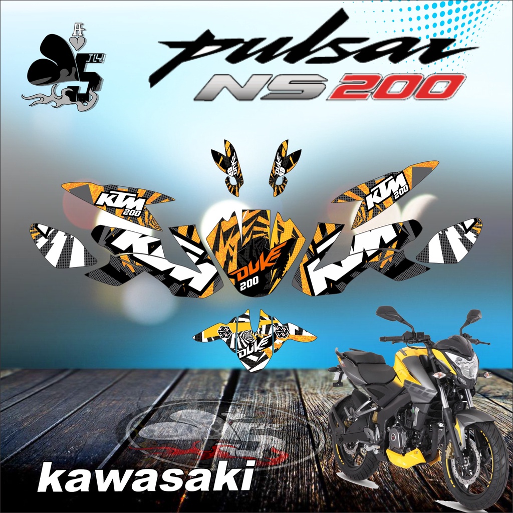 DECAL STICKER FULL BODY KAWASAKI PULSAR NS200 KTM