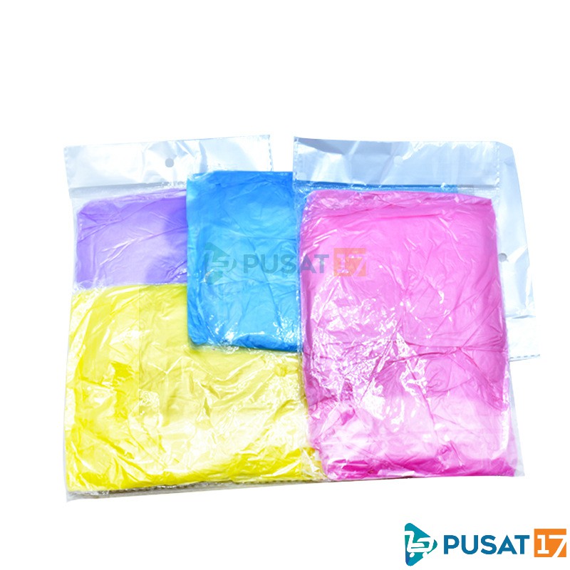 JAS HUJAN PLASTIK SEKALI PAKAI / JAS HUJAN PONCHO DISPOSABLE EMERGENCY RAINCOAT