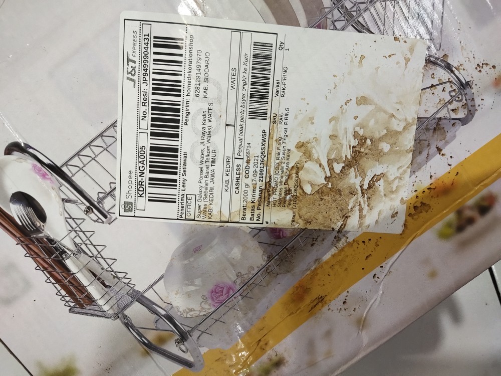 Rak Piring Stainless Minimalis 2 Susun Tingkat Peralatan Dapur Anti Karat