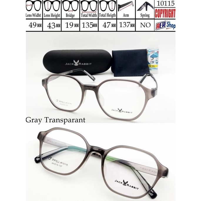 Kacamata minus elastis MATERIAL ORIGINAL PPSU frame lentur JACK RABBIT