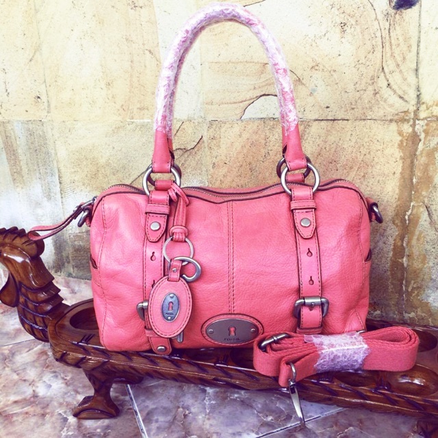 TAS PRELOVED FOSSIL MADDOX SATCHEL ROSE