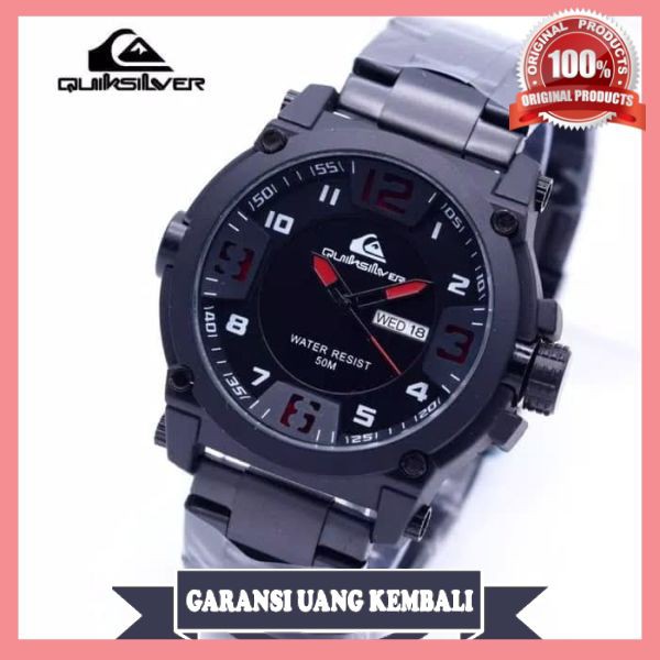 Jam Tangan Pria Quiksilver Tanggal Hari Rantai Terbaik