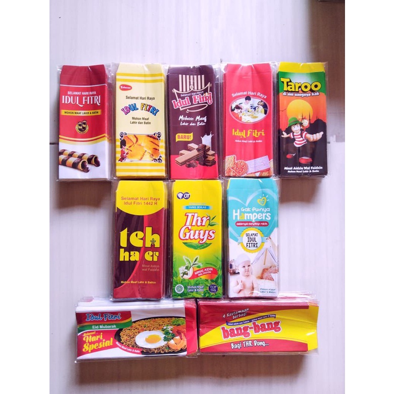 Amplop Lebaran motif snack