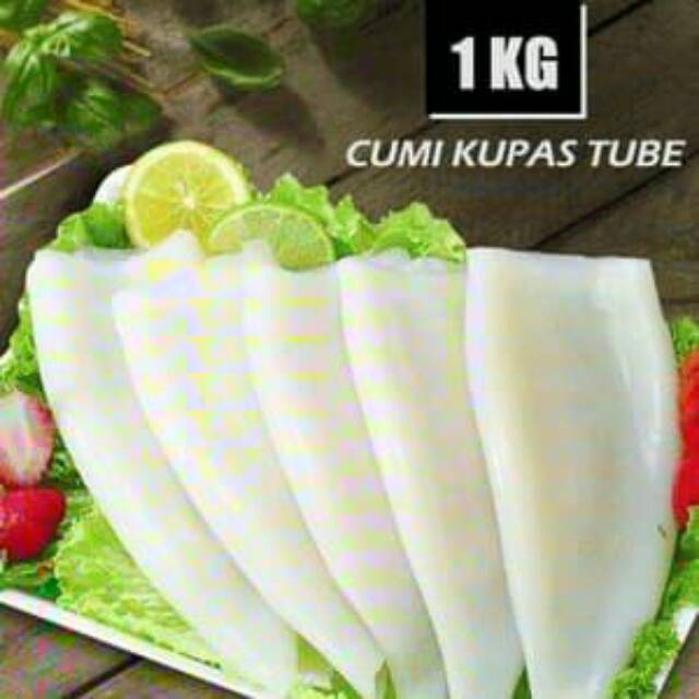 Cumi Tube Kupas Bersih Import 1 Kg