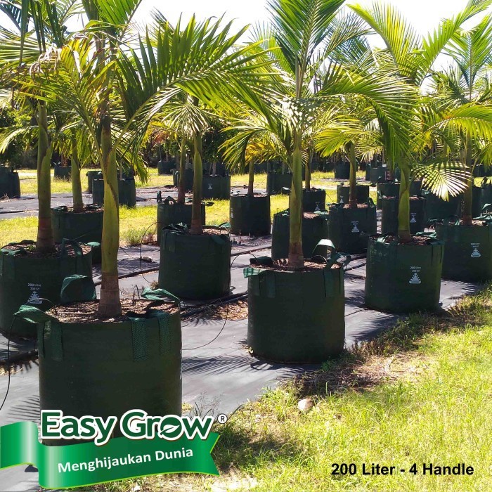 EASY GROW - PLANTER BAG 200 LITER - size 65 x 60 cm - planterbag easy grow - merk EASY GROW ASLI