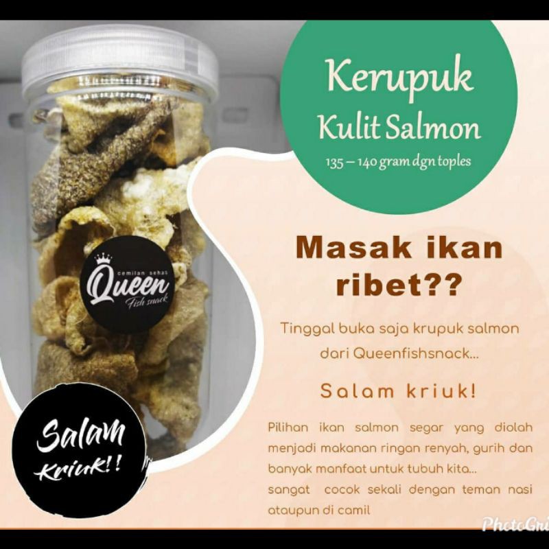 

kerupuk kulit salmon || queen fish snack