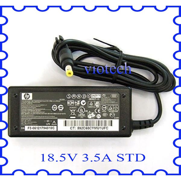 Adaptor charger HP 18.5V 3.5A STD , 4.8*1.7mm (PWHP183517)