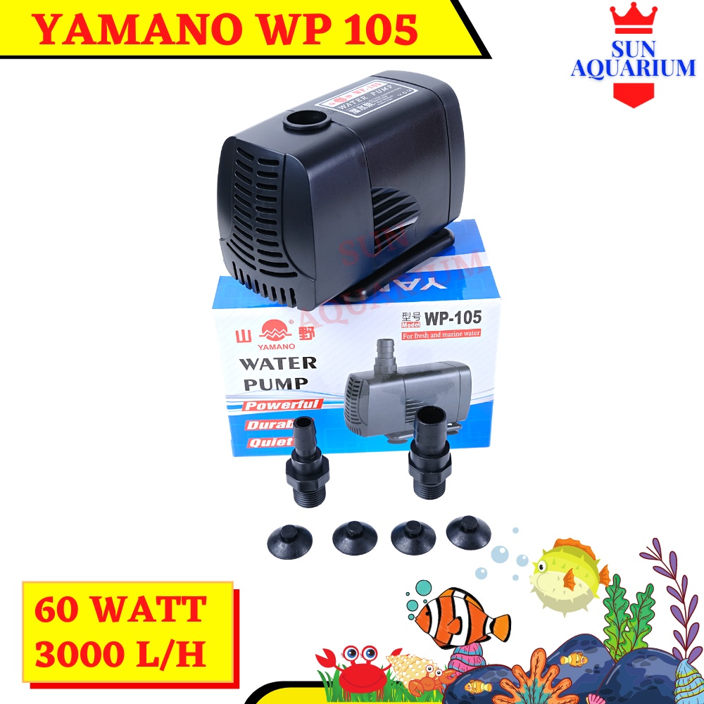 Pompa Air Celup Aquarium Hidroponik WP 105 Water Pump Kolam Aquarium 3000 L/H Pompa Celup Kolam Air 